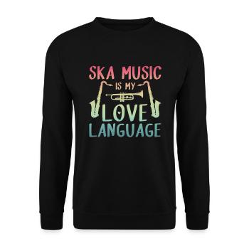 Ska dad ska music - Unisex Sweatshirt - black - Front - Alina (178cm) & Michal (187cm)