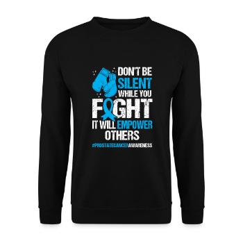 Prostate cancer warrior prostate removal - Unisex Sweatshirt - black - Front - Alina (178cm) & Michal (187cm)