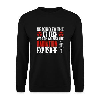 CT Tech Computed Tomography - Unisex Sweatshirt - black - Front - Alina (178cm) & Michal (187cm)