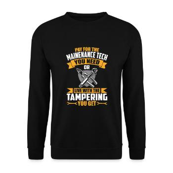 Maintenance tech - Unisex Sweatshirt - black - Front - Alina (178cm) & Michal (187cm)