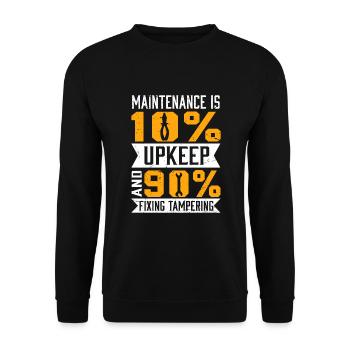 Maintenance tech - Unisex Sweatshirt - black - Front - Alina (178cm) & Michal (187cm)
