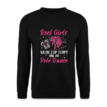 Pêcheuse - Sweat-shirt Unisexe - noir - Devant - Alina (178cm) & Michal (187cm)