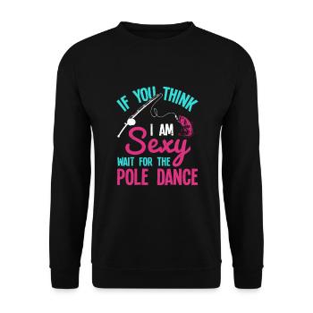 Pêcheuse - Sweat-shirt Unisexe - noir - Devant - Alina (178cm) & Michal (187cm)