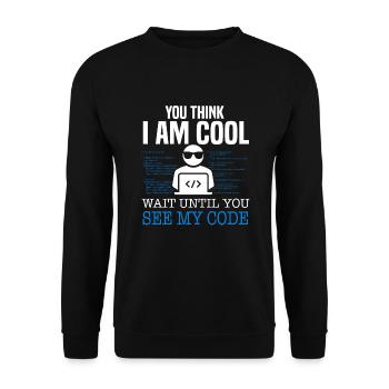Programmeur Développeur Codage Codeur - Sweat-shirt Unisexe - noir - Devant - Alina (178cm) & Michal (187cm)