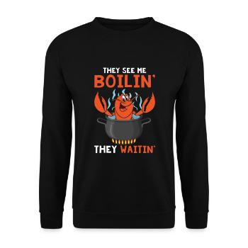 Crawfish Hot Tub - Unisex Pullover - Schwarz - Vorne - Alina (178cm) & Michal (187cm)