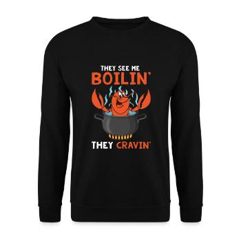 Crawfish Hot Tub - Unisex Pullover - Schwarz - Vorne - Alina (178cm) & Michal (187cm)