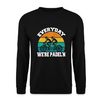 Tandem Bike - Unisex Sweatshirt - black - Front - Alina (178cm) & Michal (187cm)