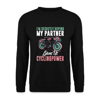 Tandem Bike - Unisex Sweatshirt - black - Front - Alina (178cm) & Michal (187cm)
