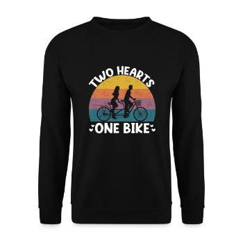 Tandem Bike - Unisex Sweatshirt - black - Front - Alina (178cm) & Michal (187cm)