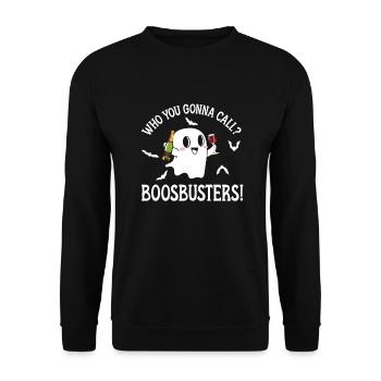 Cute Ghost halloween - Unisex Sweatshirt - black - Front - Alina (178cm) & Michal (187cm)