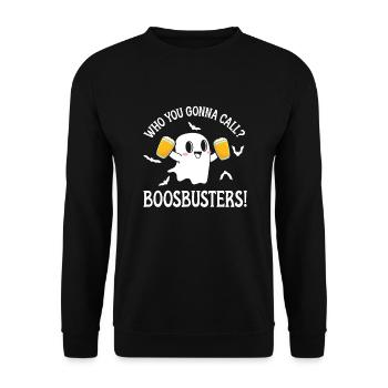 Cute Ghost halloween - Unisex Sweatshirt - black - Front - Alina (178cm) & Michal (187cm)