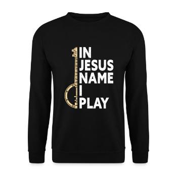Bluegrass Banjo - Unisex Pullover - Schwarz - Vorne - Alina (178cm) & Michal (187cm)