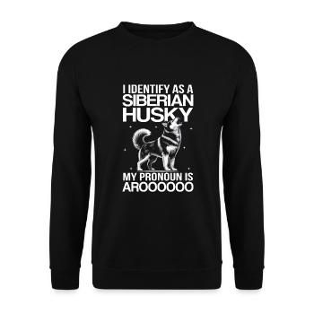 Husky sibérien - Sweat-shirt Unisexe - noir - Devant - Alina (178cm) & Michal (187cm)