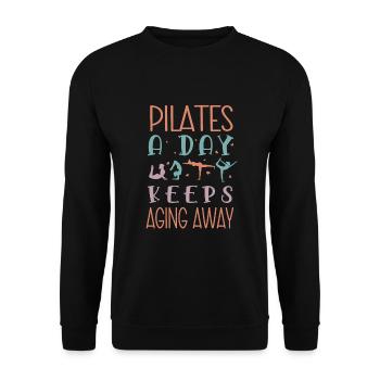 Pilates - Sweat-shirt Unisexe - noir - Devant - Alina (178cm) & Michal (187cm)