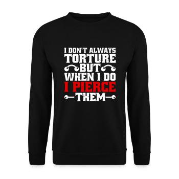 S BODY PIERCER I DON T ALBody piercer - Unisex Sweatshirt - black - Front - Alina (178cm) & Michal (187cm)