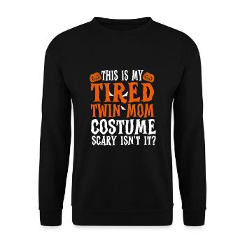 Twin mom mama mother - Unisex Sweatshirt - black - Front - Alina (178cm) & Michal (187cm)