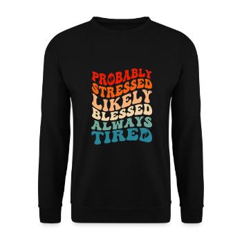 Twin mom mama mother - Unisex Sweatshirt - black - Front - Alina (178cm) & Michal (187cm)