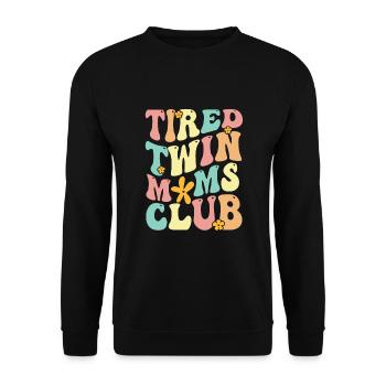 Twin mom mama mother - Unisex Sweatshirt - black - Front - Alina (178cm) & Michal (187cm)