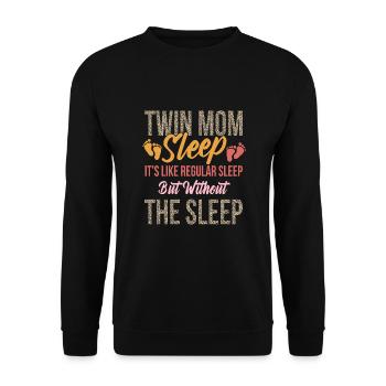 Twin mom mama mother - Unisex Sweatshirt - black - Front - Alina (178cm) & Michal (187cm)