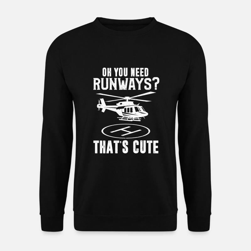 Pilote d’hélicoptère - Sweat-shirt Unisexe - noir