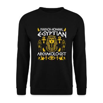 Archéologue égyptien - Sweat-shirt Unisexe - noir - Devant - Alina (178cm) & Michal (187cm)