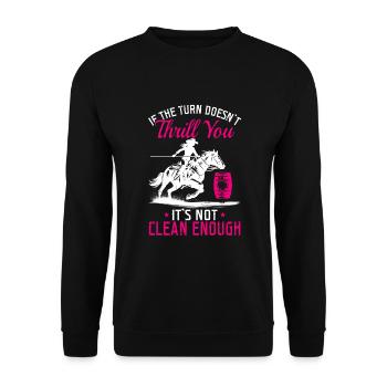 Barrel Racing barrel racer girl - Unisex Sweatshirt - black - Front - Alina (178cm) & Michal (187cm)