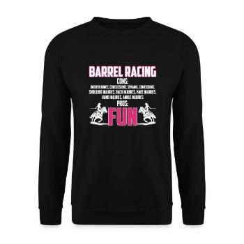 Barrel Racing barrel racer girl - Unisex Sweatshirt - black - Front - Alina (178cm) & Michal (187cm)