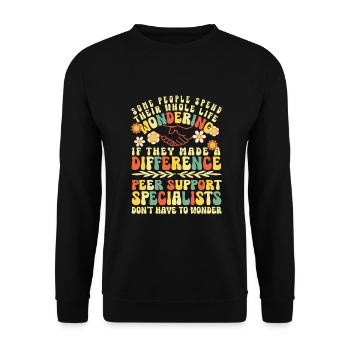 Peer Support Specialist PSS - Unisex Pullover - Schwarz - Vorne - Alina (178cm) & Michal (187cm)