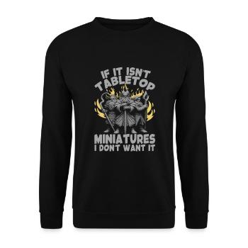 Tabletop Wargaming Miniatures Painter - Unisex Pullover - Schwarz - Vorne - Alina (178cm) & Michal (187cm)