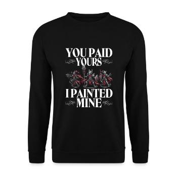 Tabletop Wargaming Miniatures Painter - Unisex Pullover - Schwarz - Vorne - Alina (178cm) & Michal (187cm)