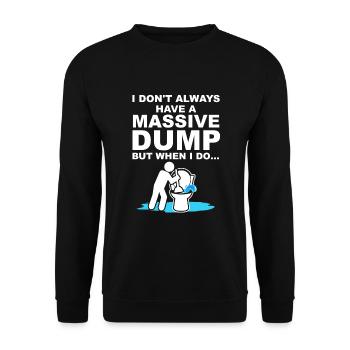 Funny toilet clogging humor Hilarious - Unisex Sweatshirt - black - Front - Alina (178cm) & Michal (187cm)