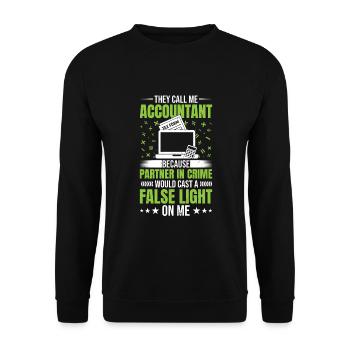 Accountant CPA Tax Preparer - Unisex Sweatshirt - black - Front - Alina (178cm) & Michal (187cm)