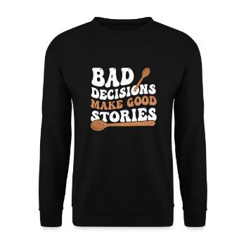Wooden spoon survivor - Unisex Sweatshirt - black - Front - Alina (178cm) & Michal (187cm)