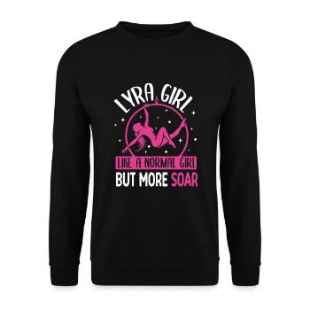 Lyra Girl Aerial hoop Aerialist - Unisex Pullover - Schwarz - Vorne - Alina (178cm) & Michal (187cm)