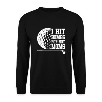 Golf Golfer - Unisex Pullover - Schwarz - Vorne - Alina (178cm) & Michal (187cm)