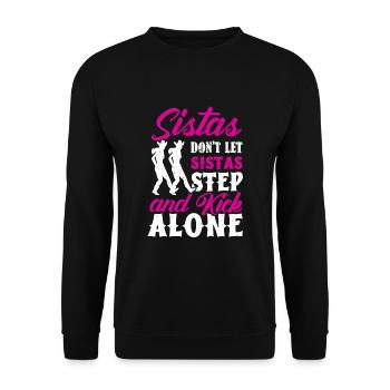 Line Dancing Line Dance - Unisex Sweatshirt - black - Front - Alina (178cm) & Michal (187cm)