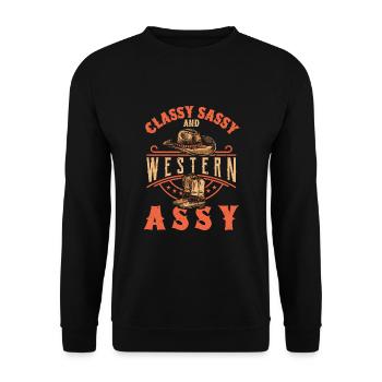 Line Dancing Line Dance - Unisex Sweatshirt - black - Front - Alina (178cm) & Michal (187cm)