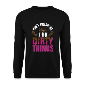 boue course boue fille - Sweat-shirt Unisexe - noir - Devant - Alina (178cm) & Michal (187cm)