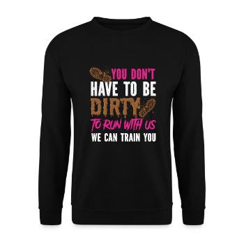 boue course boue fille - Sweat-shirt Unisexe - noir - Devant - Alina (178cm) & Michal (187cm)