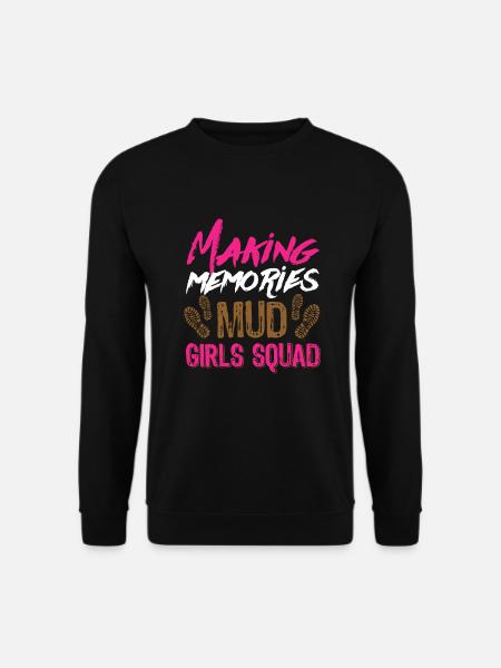 mud running mud run girl - Unisex Pullover - Schwarz