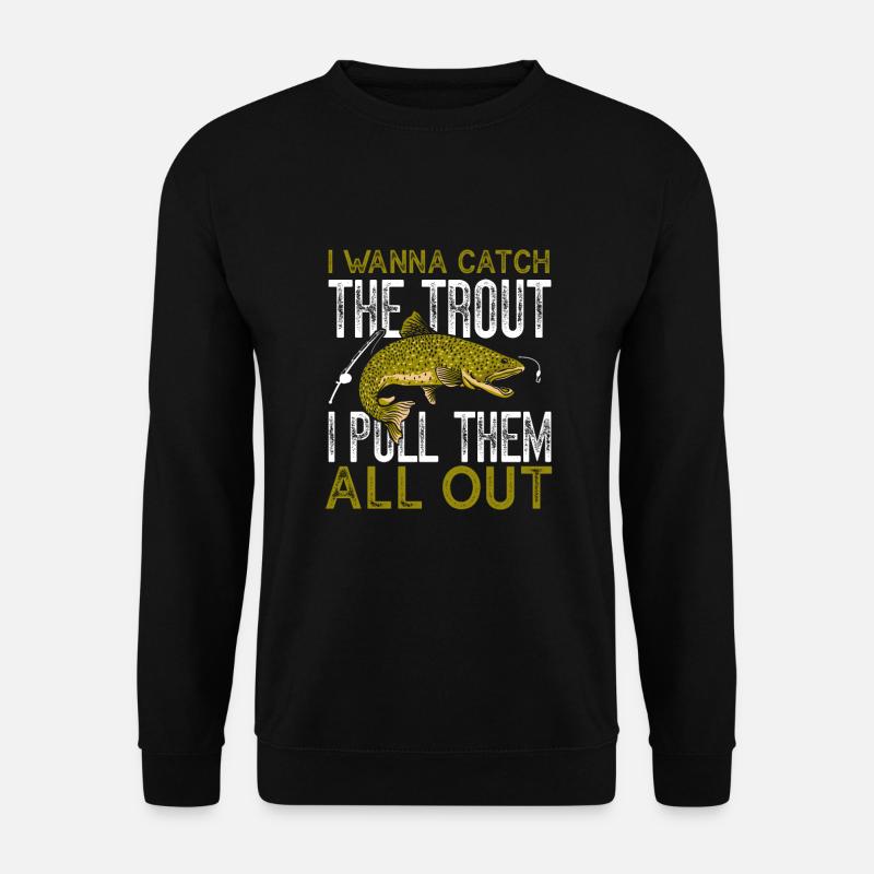 Pêche à la truite - Sweat-shirt Unisexe - noir