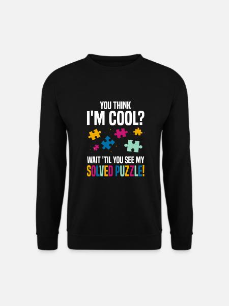 Jigsaw Puzzle - Unisex Pullover - Schwarz