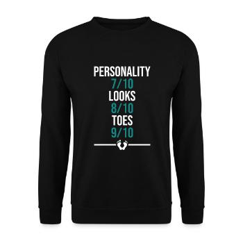 Toe amputee amputation - Unisex Sweatshirt - black - Front - Alina (178cm) & Michal (187cm)