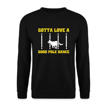 Canine Dog Agility - Unisex Sweatshirt - black - Front - Alina (178cm) & Michal (187cm)