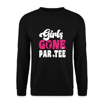 Golf Girl Golfer - Unisex Pullover - Schwarz - Vorne - Alina (178cm) & Michal (187cm)