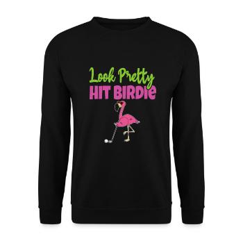 Golf Girl Golfer - Unisex Pullover - Schwarz - Vorne - Alina (178cm) & Michal (187cm)