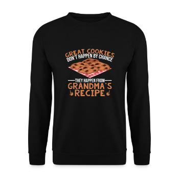 Cuisson de biscuits avec mamie - Sweat-shirt Unisexe - noir - Devant - Alina (178cm) & Michal (187cm)