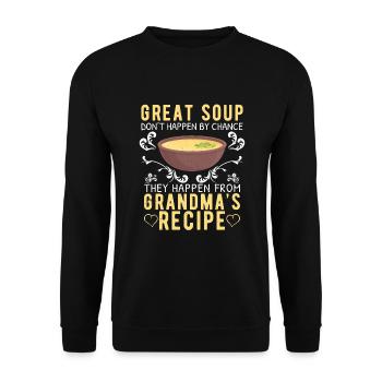Soup Lover - Unisex Sweatshirt - black - Front - Alina (178cm) & Michal (187cm)