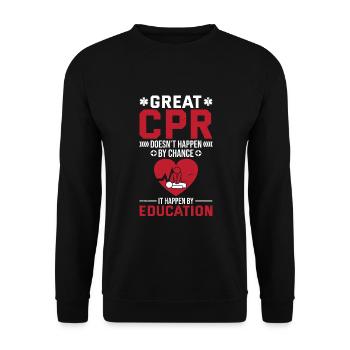 CPR Instructor EMT Training - Unisex Sweatshirt - black - Front - Alina (178cm) & Michal (187cm)