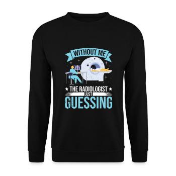 CT Tech Computed Tomography - Unisex Sweatshirt - black - Front - Alina (178cm) & Michal (187cm)